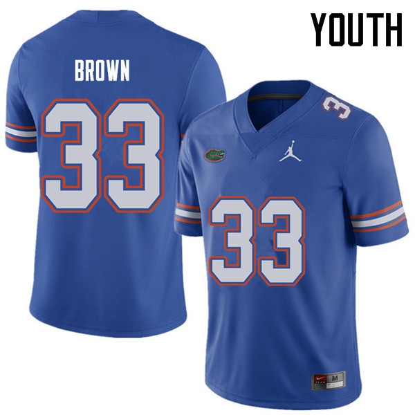 Jordan Brand Youth #33 Mack Brown Florida Gators College Football Jerseys Sale-Royal - Click Image to Close